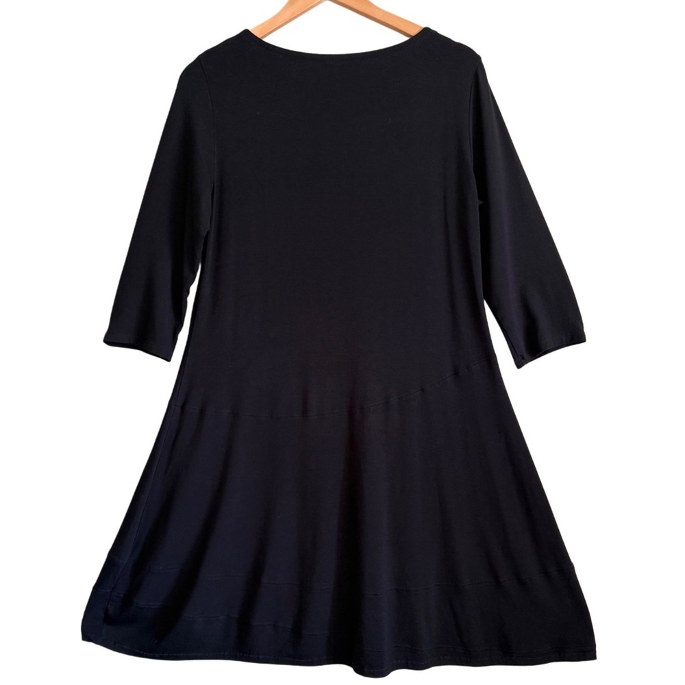 EILEEN FISHER Lagenlook Minimalist Stretchy Lightweight Casual A-Line Dress Sz M - Picture 5 of 7